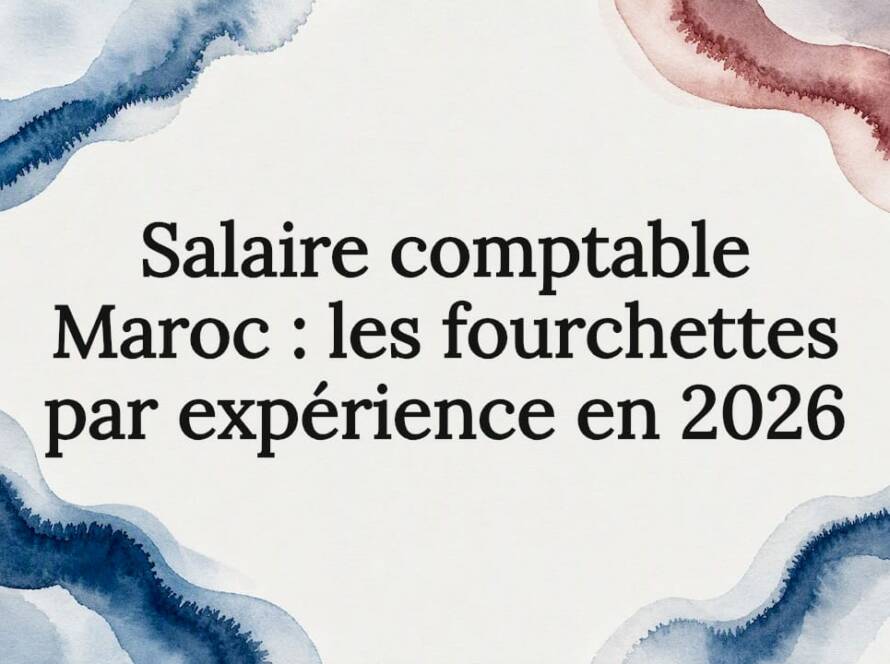 Carte titre décorative sur le salaire des comptables au Maroc