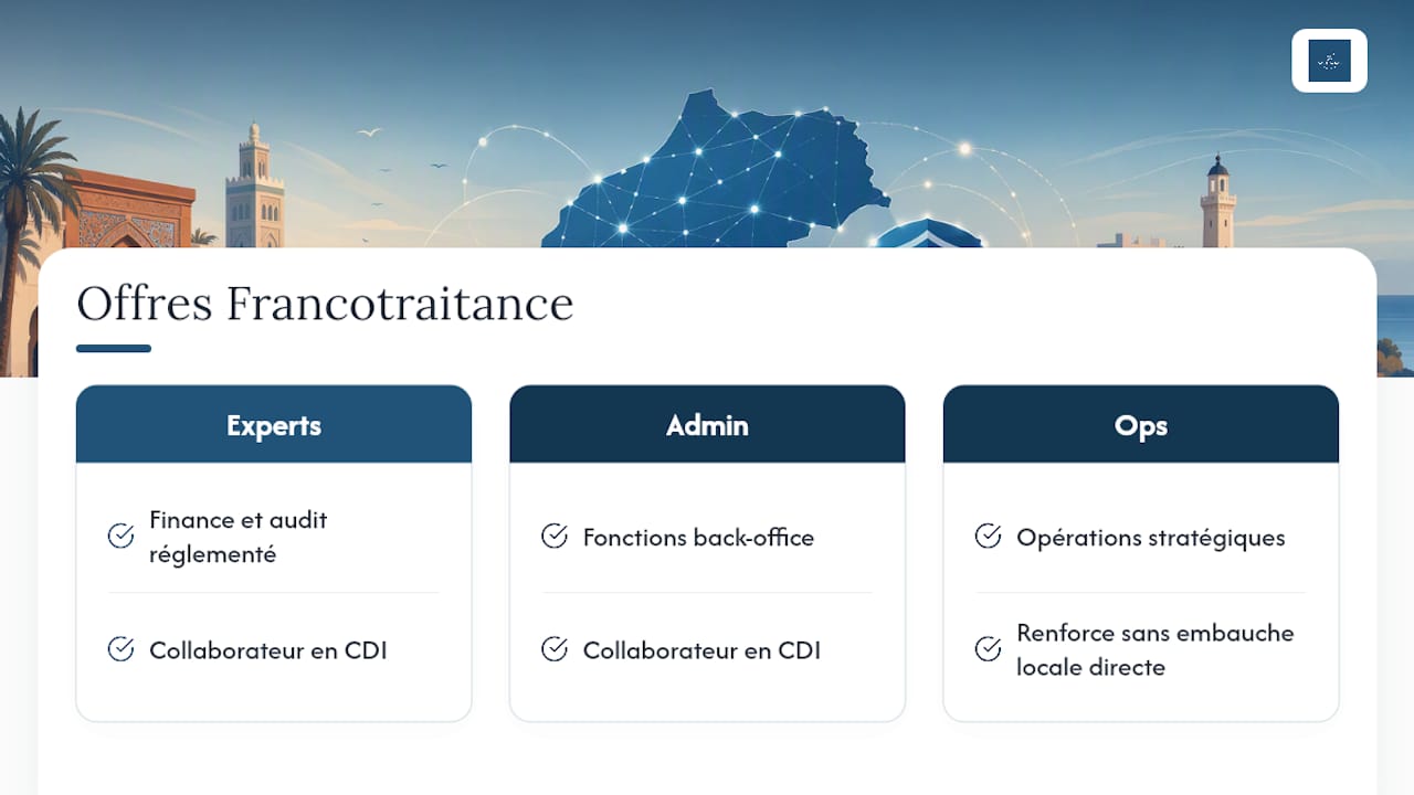 Francotraitance structure votre équipe satellite marocaine — overview diagram