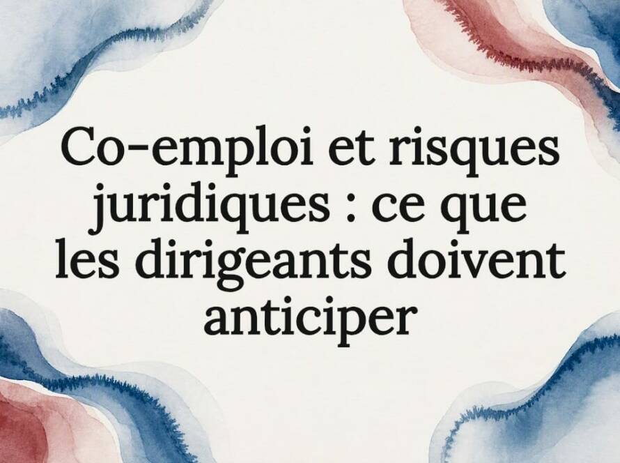 Carte de titre décorative sur le co-emploi