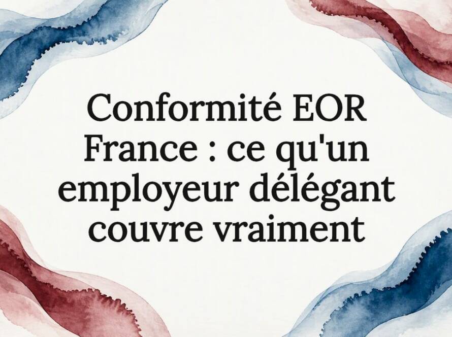 Carte titre abstraite sur la conformité EOR