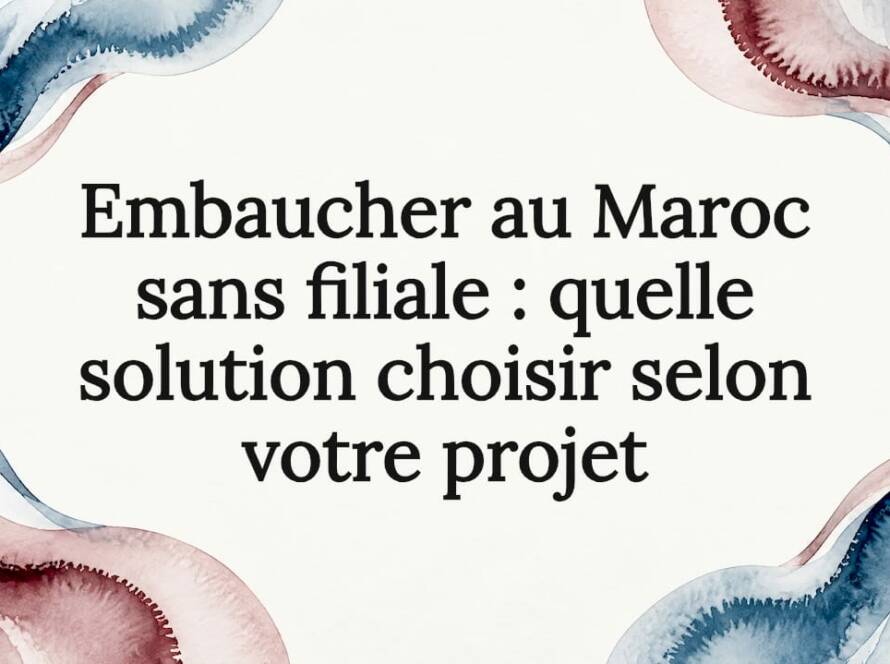 Carte de titre abstraite sur le recrutement au Maroc
